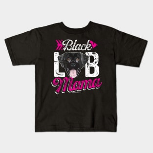 Black Lab Mama Kids T-Shirt